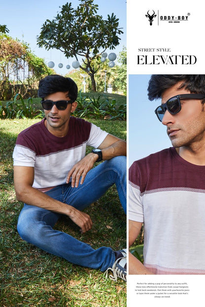 567 Re-19-21 Oddy Boy Jacquard Mens Tshirts Supplier Gujarat