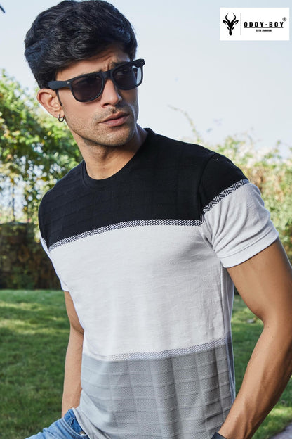 567 Re-19-21 Oddy Boy Jacquard Mens Tshirts Supplier Gujarat