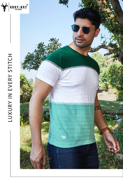 567 Re-19-21 Oddy Boy Jacquard Mens Tshirts Supplier Gujarat