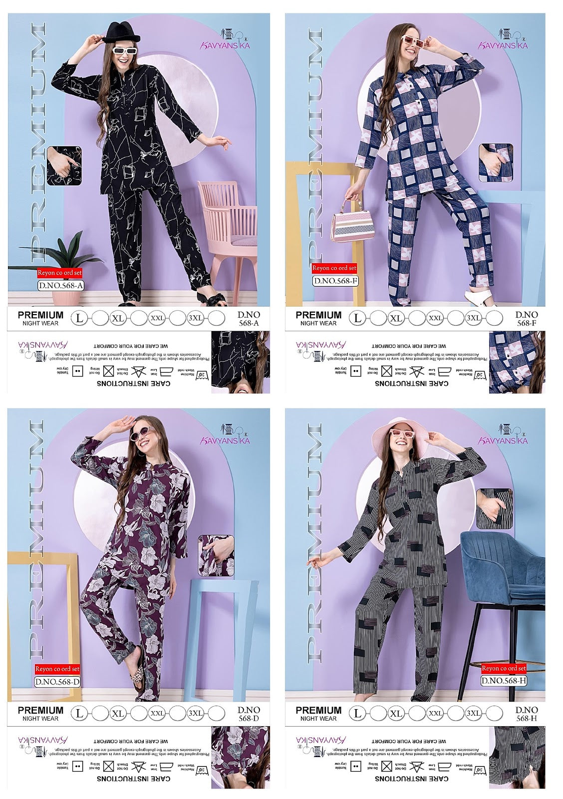 568 Kavyansika Reyon Co Ord Set Manufacturer Gujarat