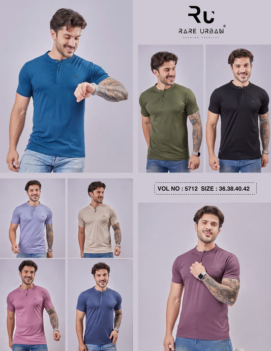 5712 Rare Urban Tencil Lycra Mens Tshirts Supplier Gujarat