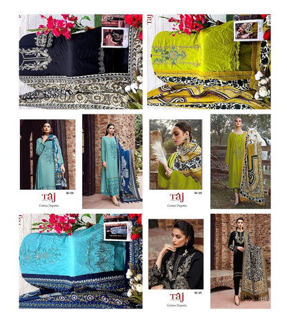 572-574 Taj Creations Rayon Pakistani Salwar Suits Exporter Ahmedabad