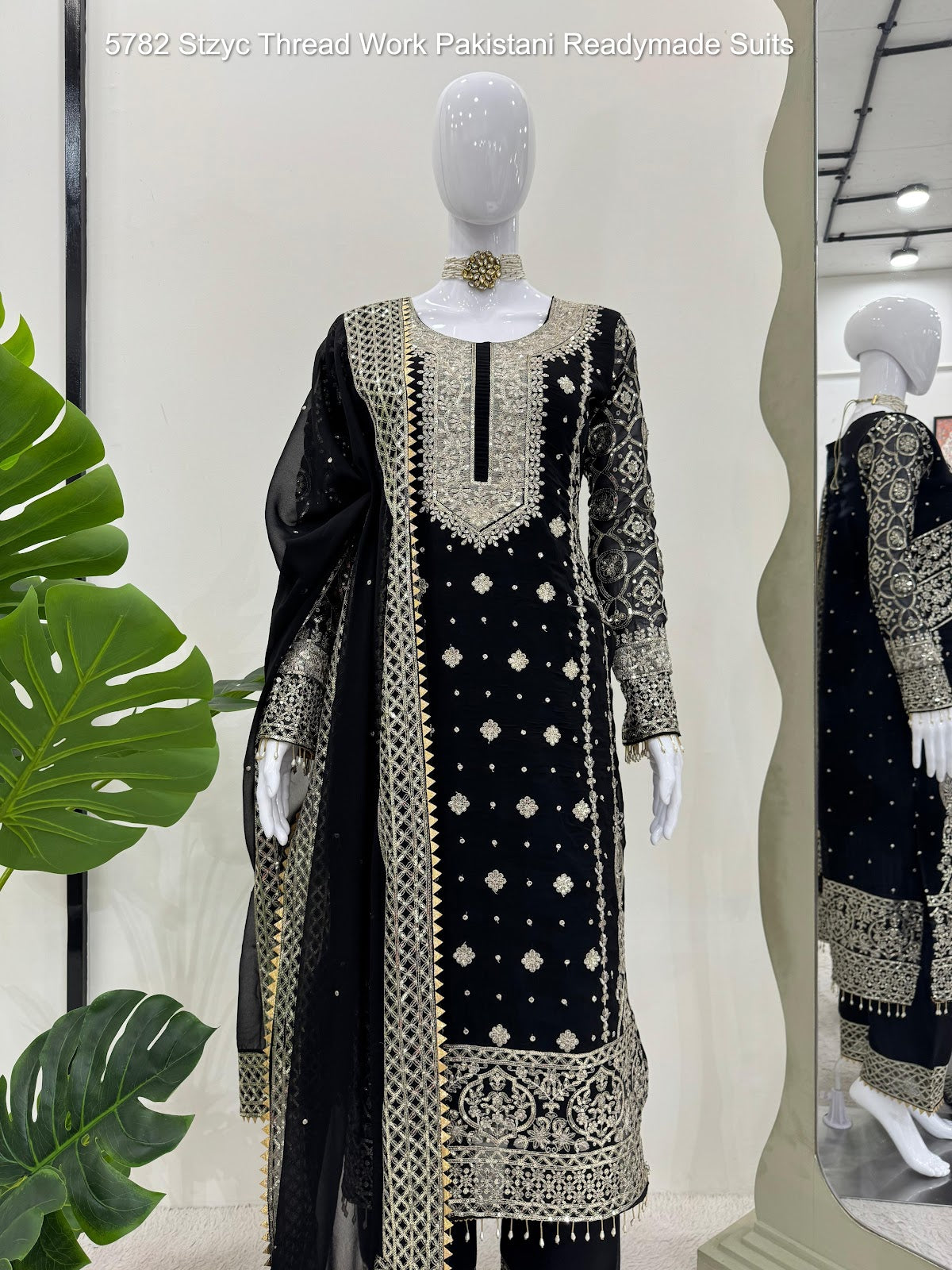 5782 Stzyc Faux Georgette Pakistani Readymade Suits Supplier India