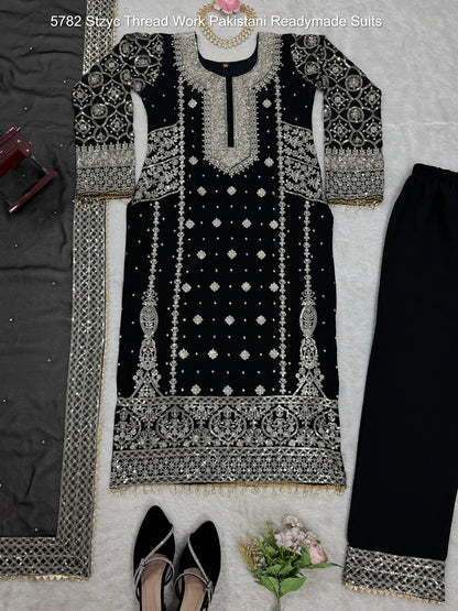 5782 Stzyc Faux Georgette Pakistani Readymade Suits Supplier India