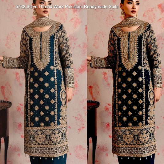 5782 Stzyc Faux Georgette Pakistani Readymade Suits Supplier India