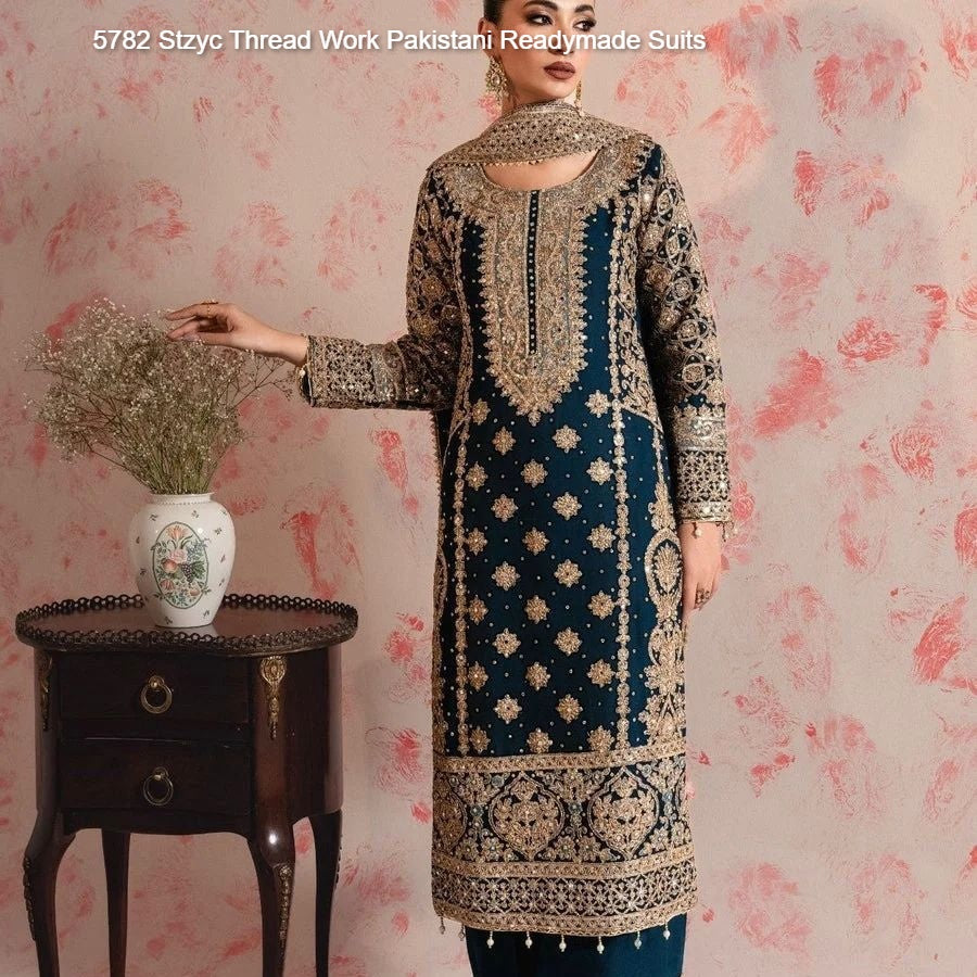 5782 Stzyc Faux Georgette Pakistani Readymade Suits Supplier India