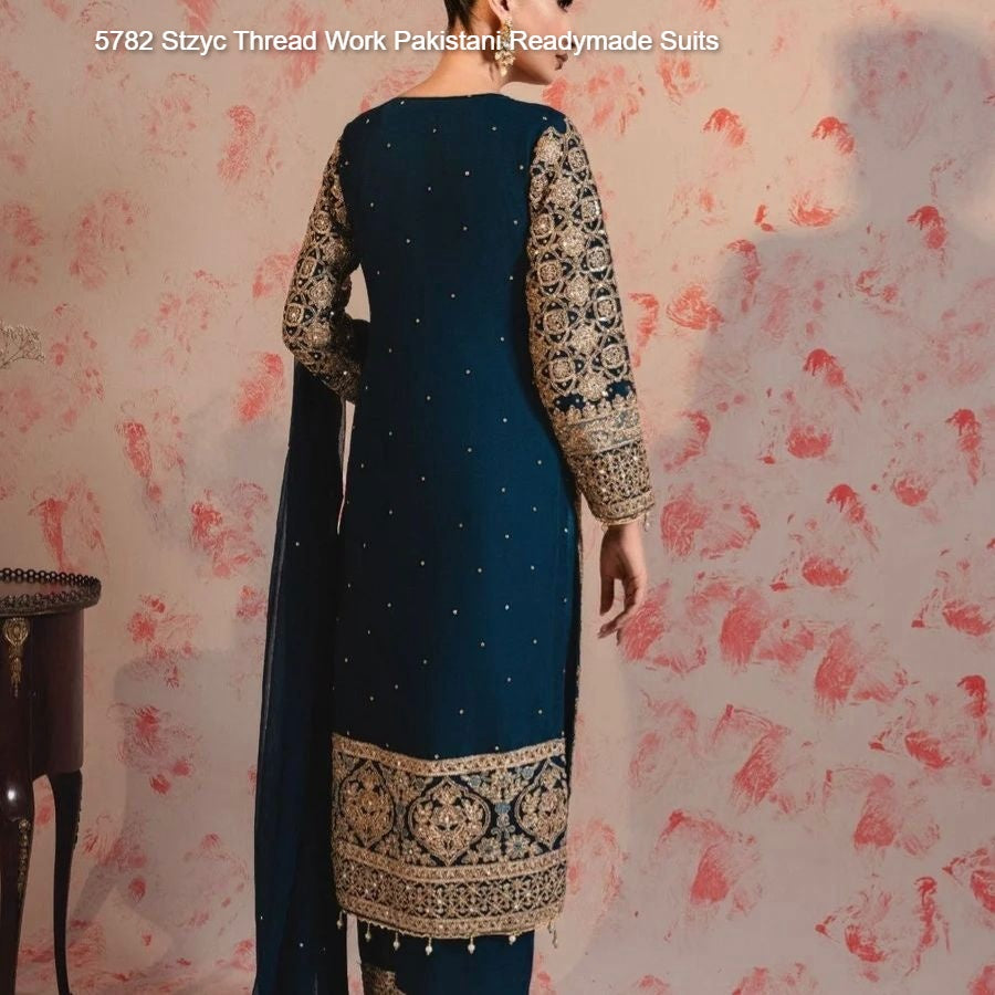 5782 Stzyc Faux Georgette Pakistani Readymade Suits Supplier India