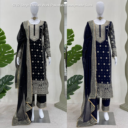 5782 Stzyc Faux Georgette Pakistani Readymade Suits Supplier India
