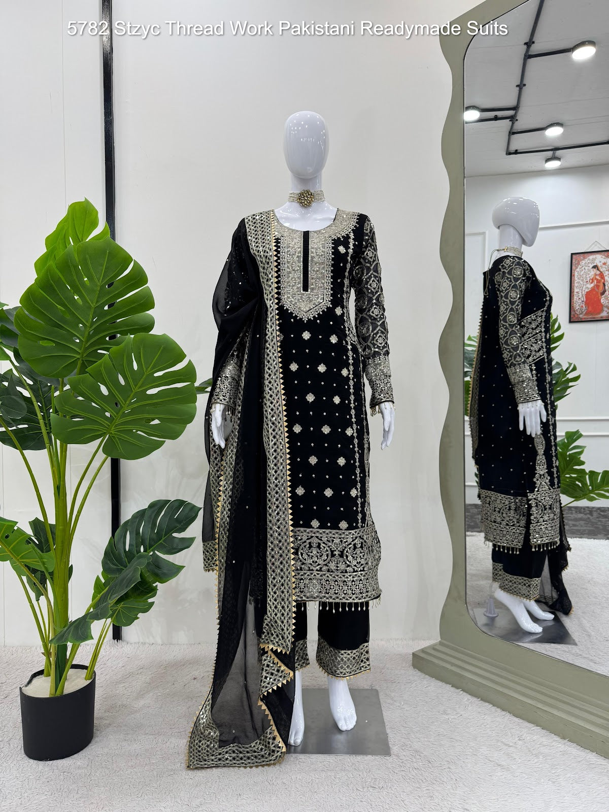 5782 Stzyc Faux Georgette Pakistani Readymade Suits Supplier India