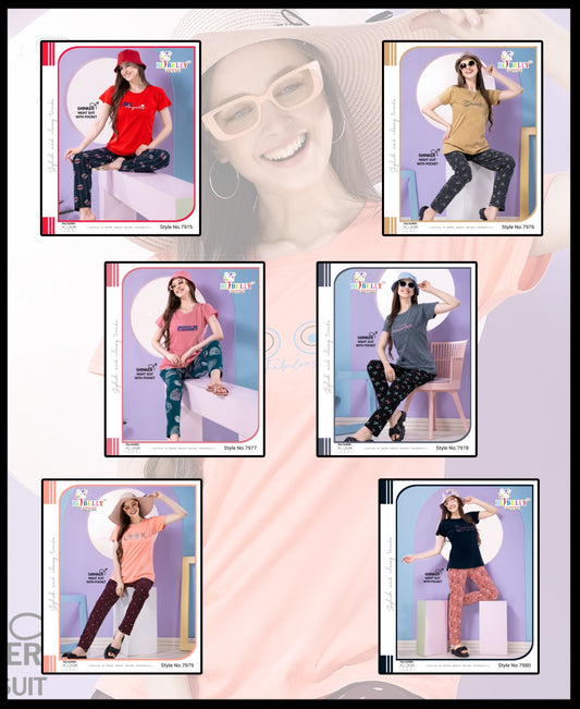 589 Belly Sinker Pyjama Night Suits Wholesaler Ahmedabad