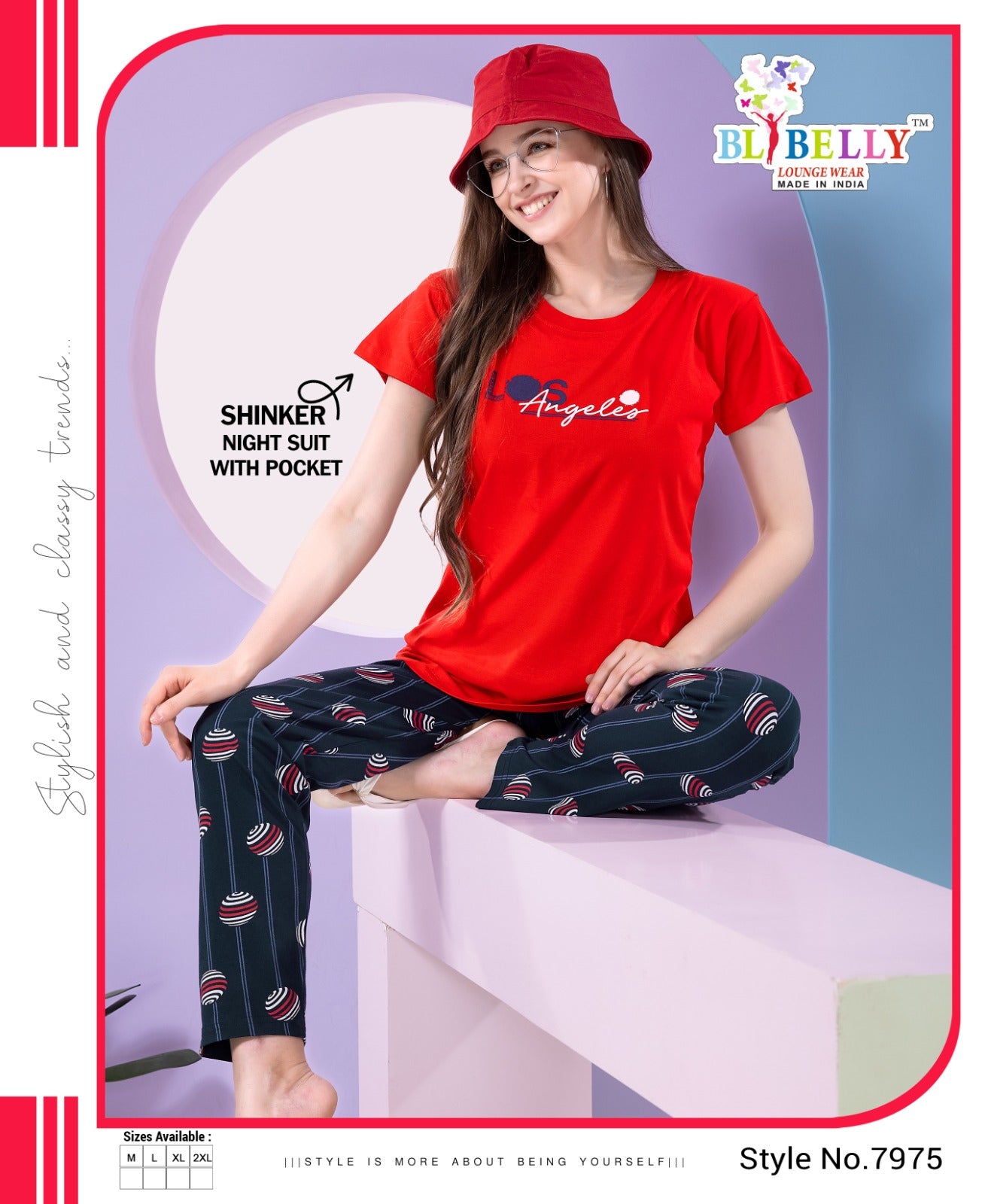 589 Belly Sinker Pyjama Night Suits Wholesaler Ahmedabad