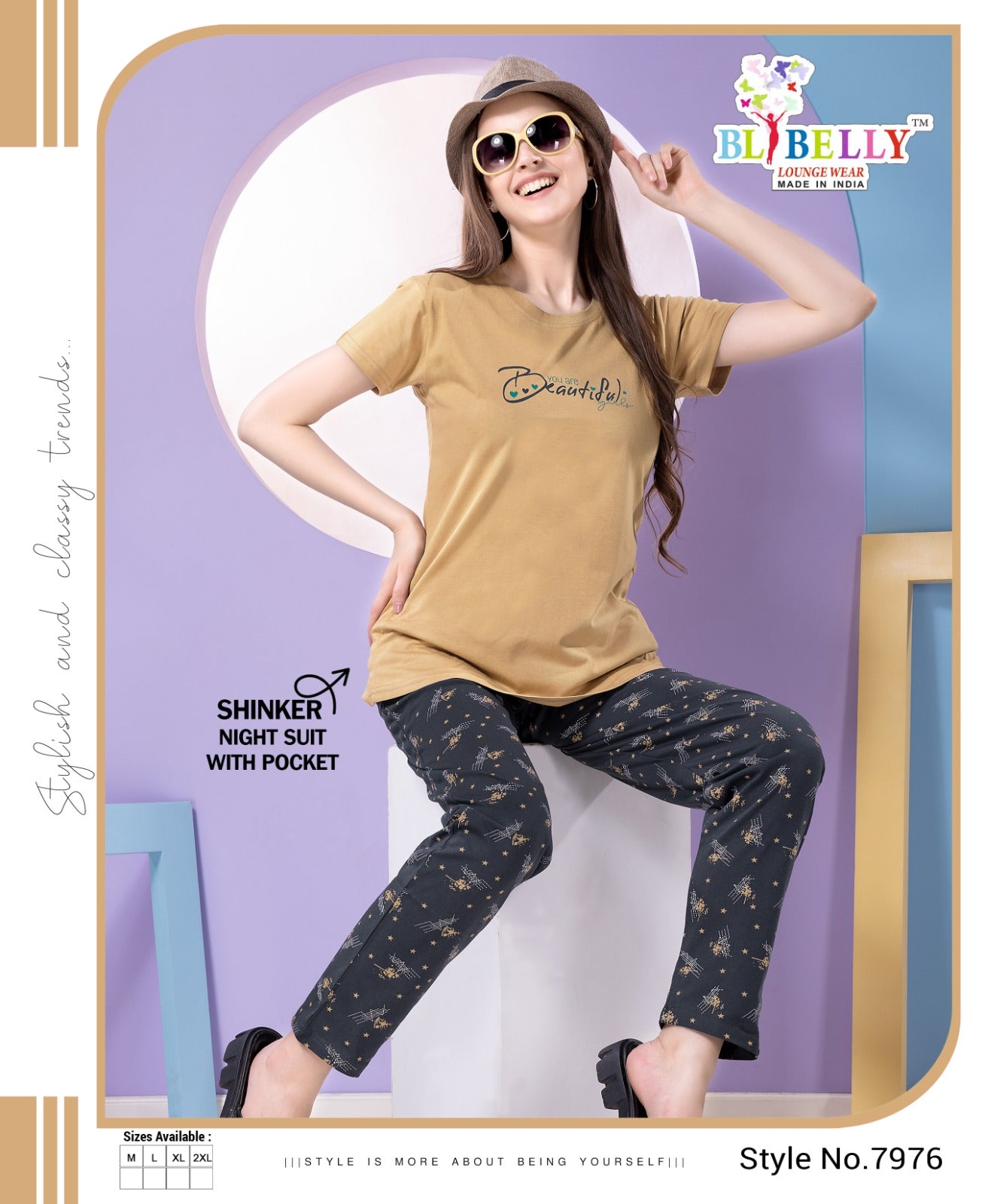 589 Belly Sinker Pyjama Night Suits Wholesaler Ahmedabad
