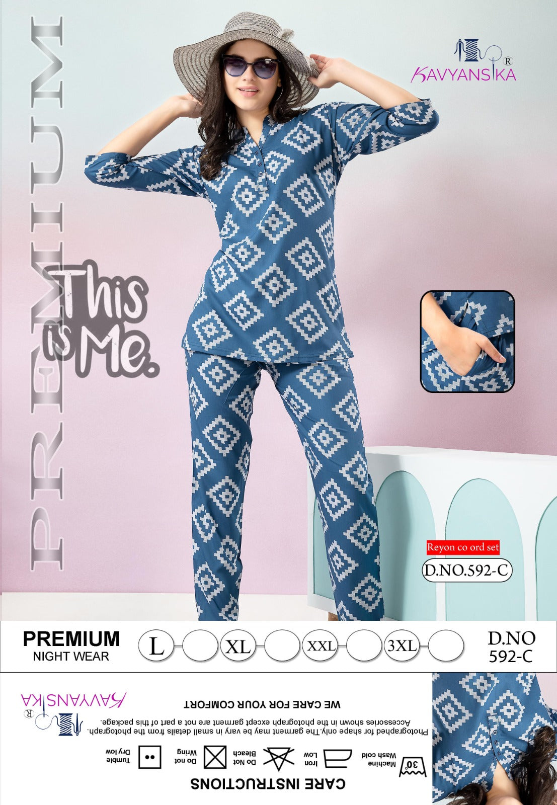 592 Kavyansika Rayon Co Ord Set Wholesaler