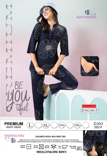 592 Kavyansika Rayon Co Ord Set Wholesaler