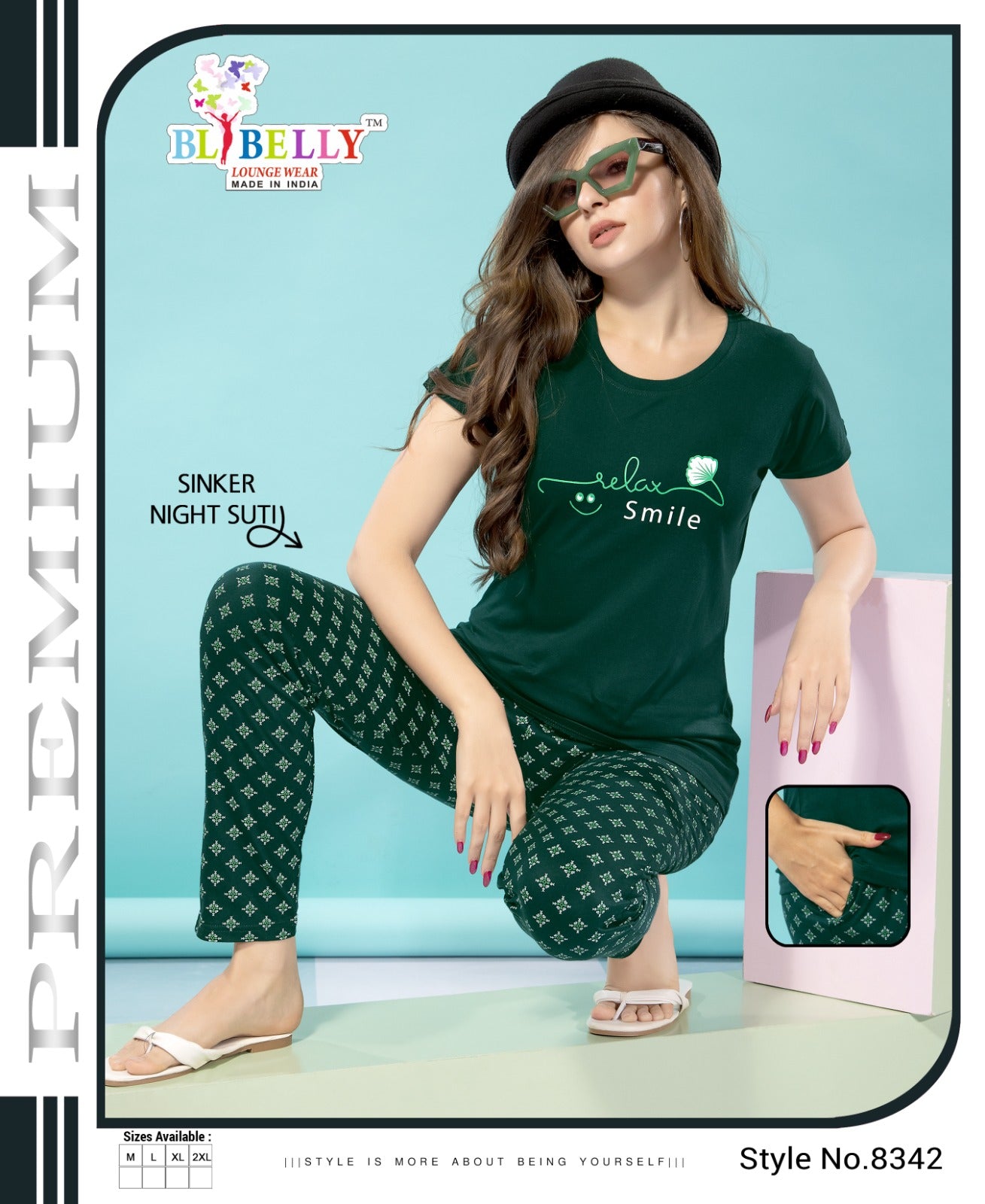 593 Belly Sinker Pyjama Night Suits Exporter India
