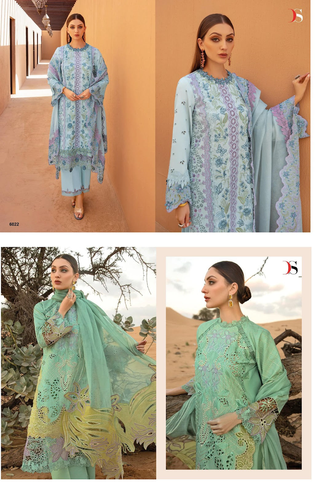 6022 - 6025 Deepsy Pure Cotton Pakistani Salwar Suits Wholesale Price