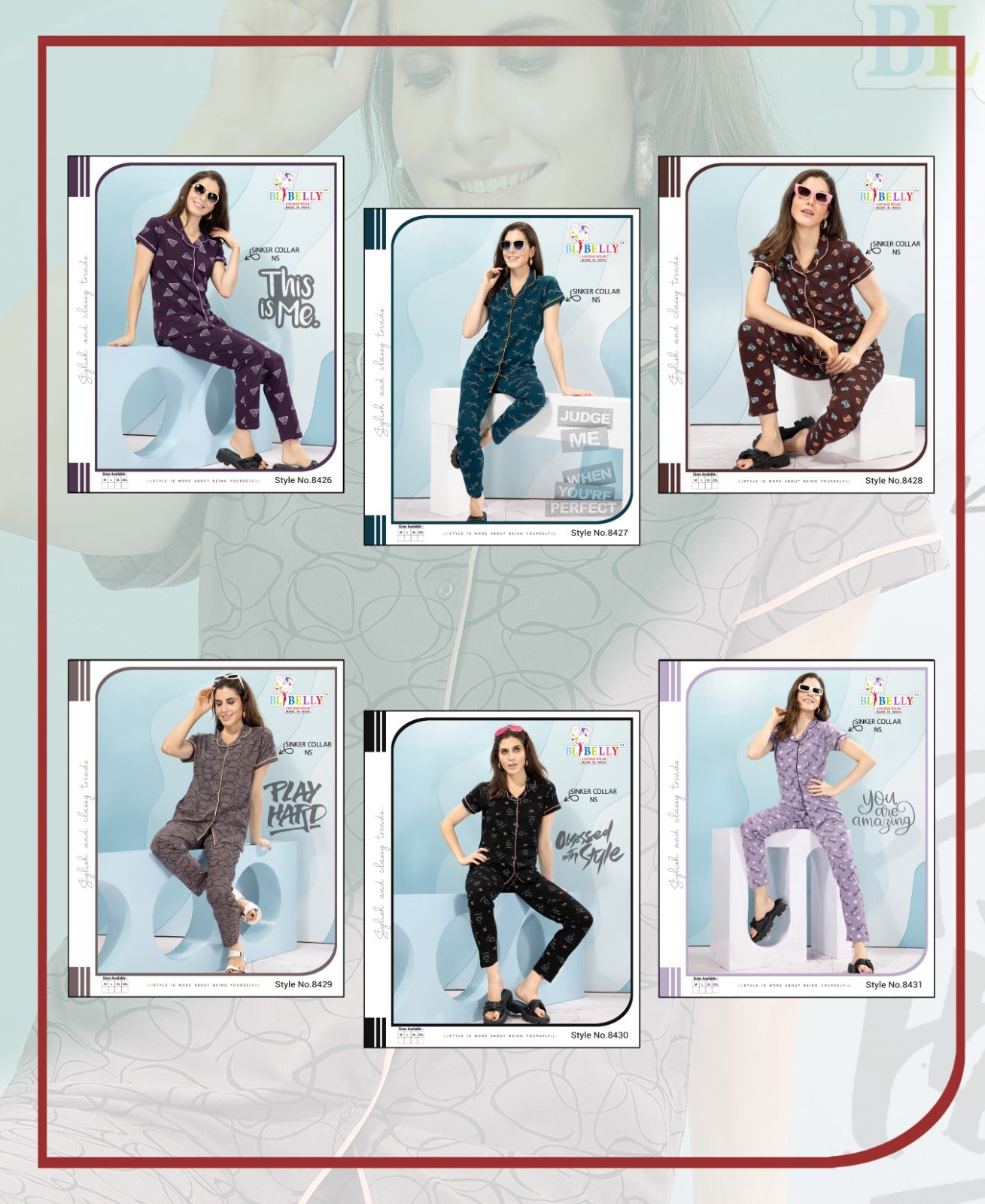 607 Belly Sinker Collar Night Suits Supplier