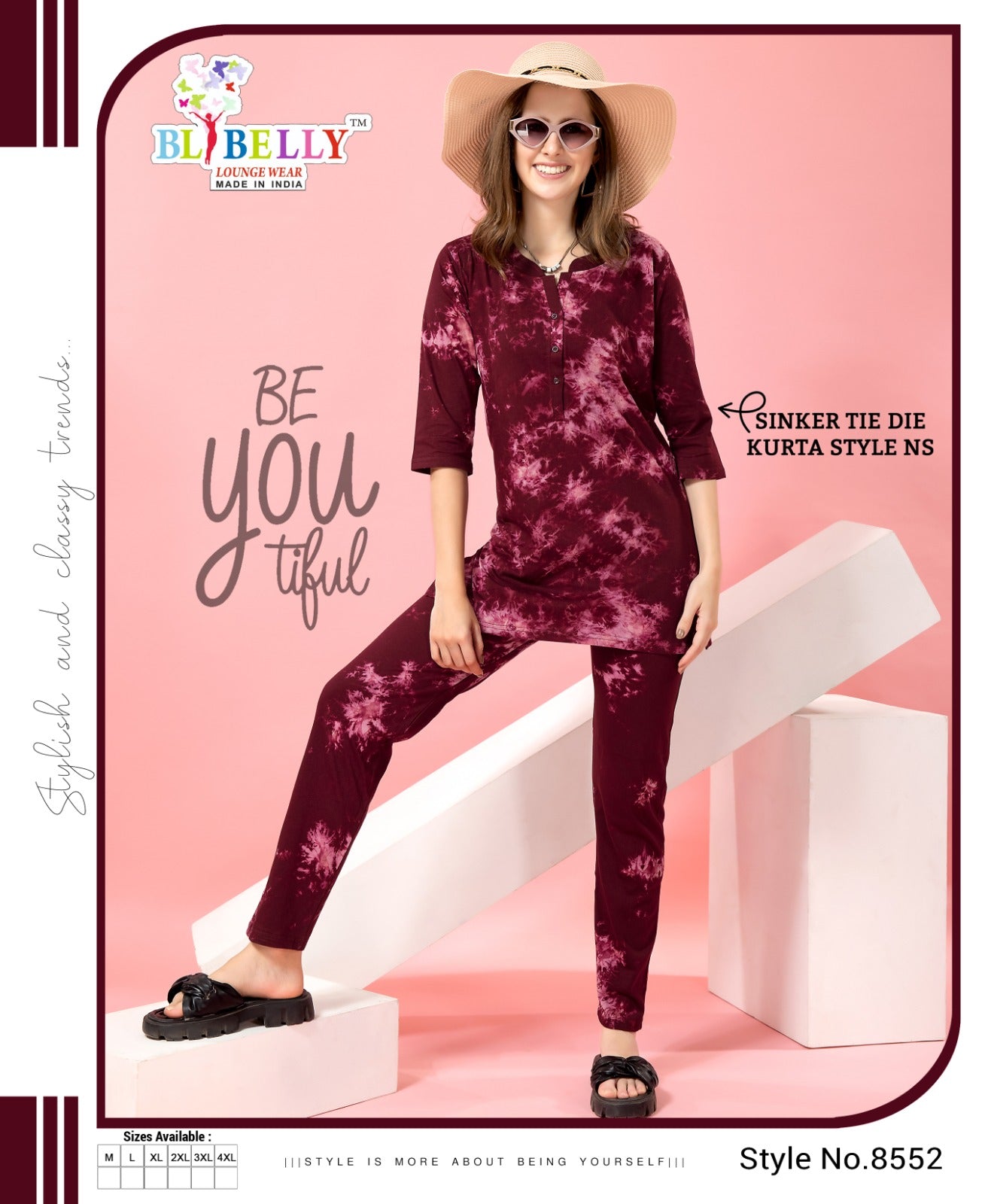 612 Belly Sinker Kurta Night Suits Wholesaler
