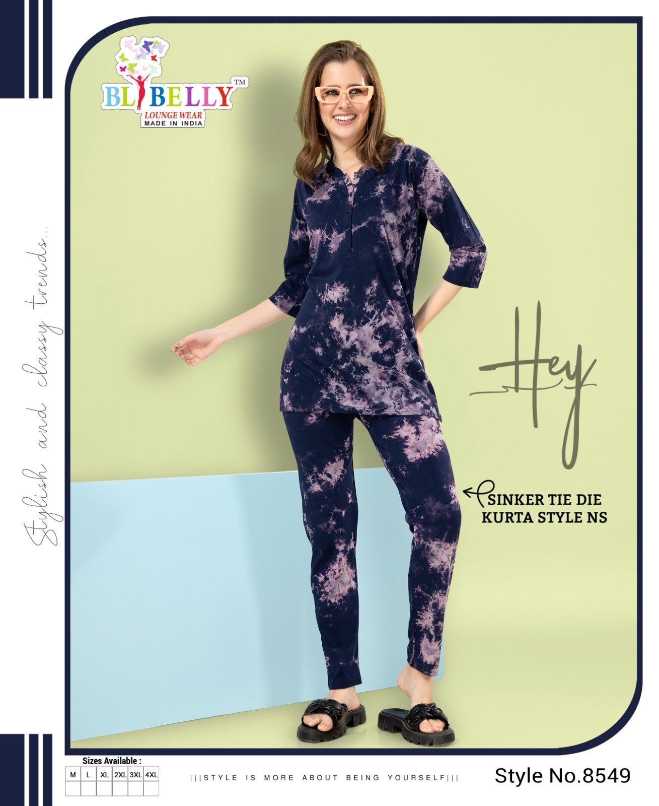 612 Belly Sinker Kurta Night Suits Wholesaler