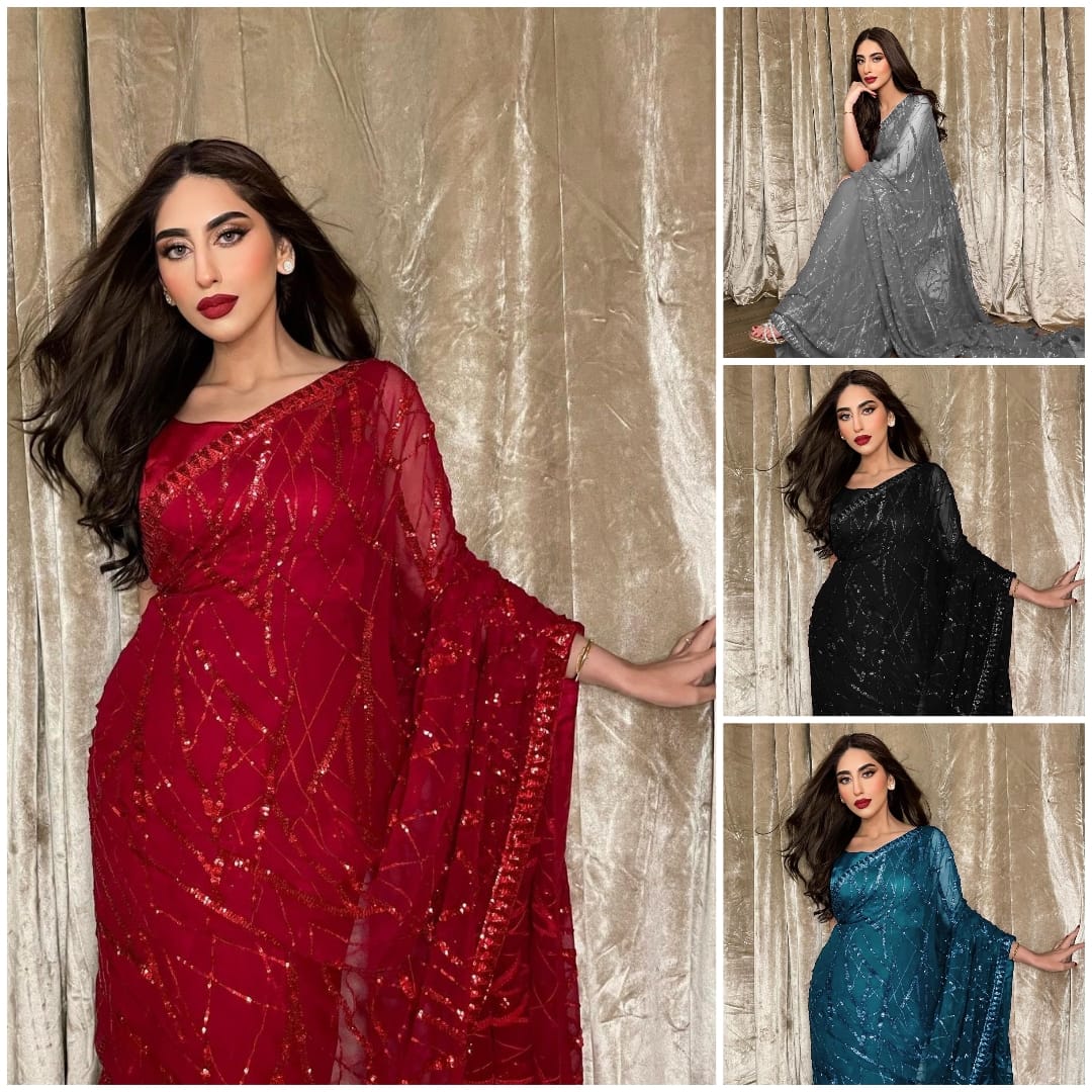 615 Jr Creation Georgette Sarees Wholesaler Ahmedabad