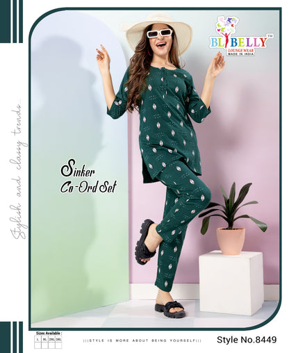 617 Belly Sinker Kurta Night Suits Wholesale Price