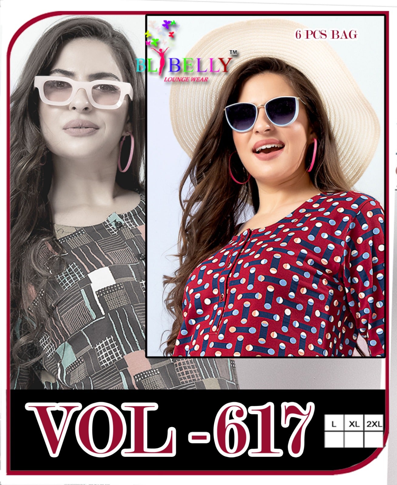 617 Belly Sinker Kurta Night Suits Wholesale Price