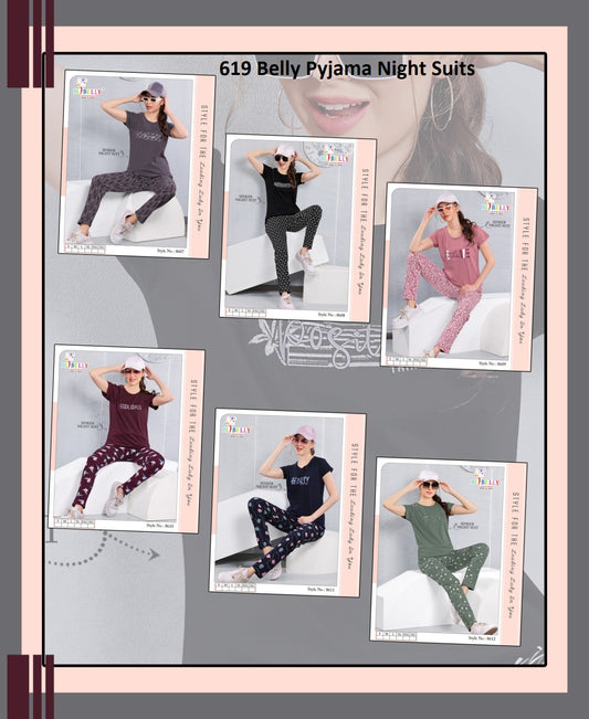 619 Belly Sinker Pyjama Night Suits Wholesaler