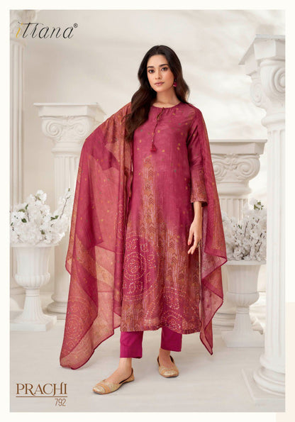 Prachi Itrana Muslin Silk Pant Style Suits Wholesale Price