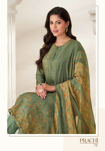 Prachi Itrana Muslin Silk Pant Style Suits Wholesale Price