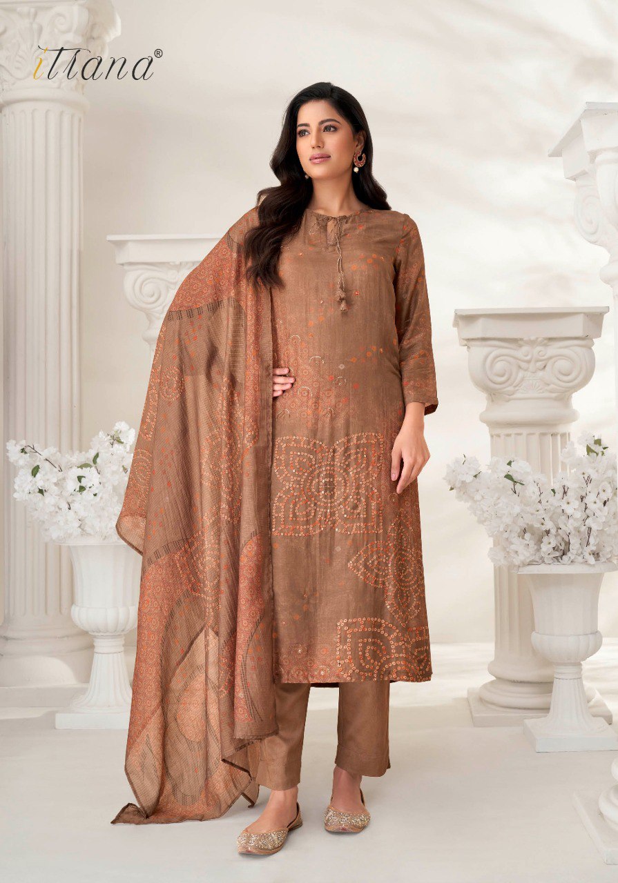 Prachi Itrana Muslin Silk Pant Style Suits Wholesale Price