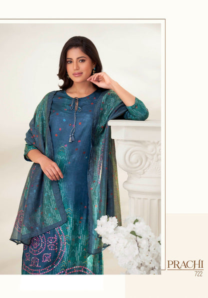 Prachi Itrana Muslin Silk Pant Style Suits Wholesale Price