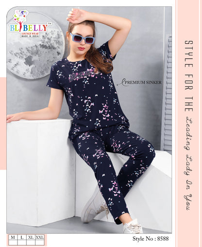 622 Belly Sinker Pyjama Night Suits Wholesale Rate