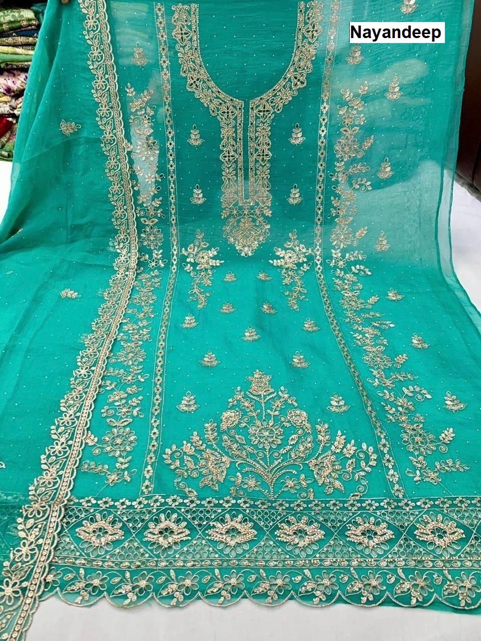 जिगिषा नयनदीप प्योर सिल्क सलवार सूट सप्लायर अहमदाबाद