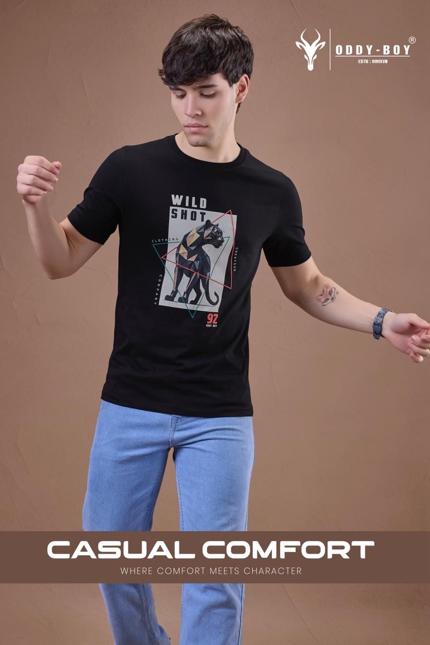 627 Cge-19-22 Oddy Boy Cotton Mens Tshirts Wholesaler