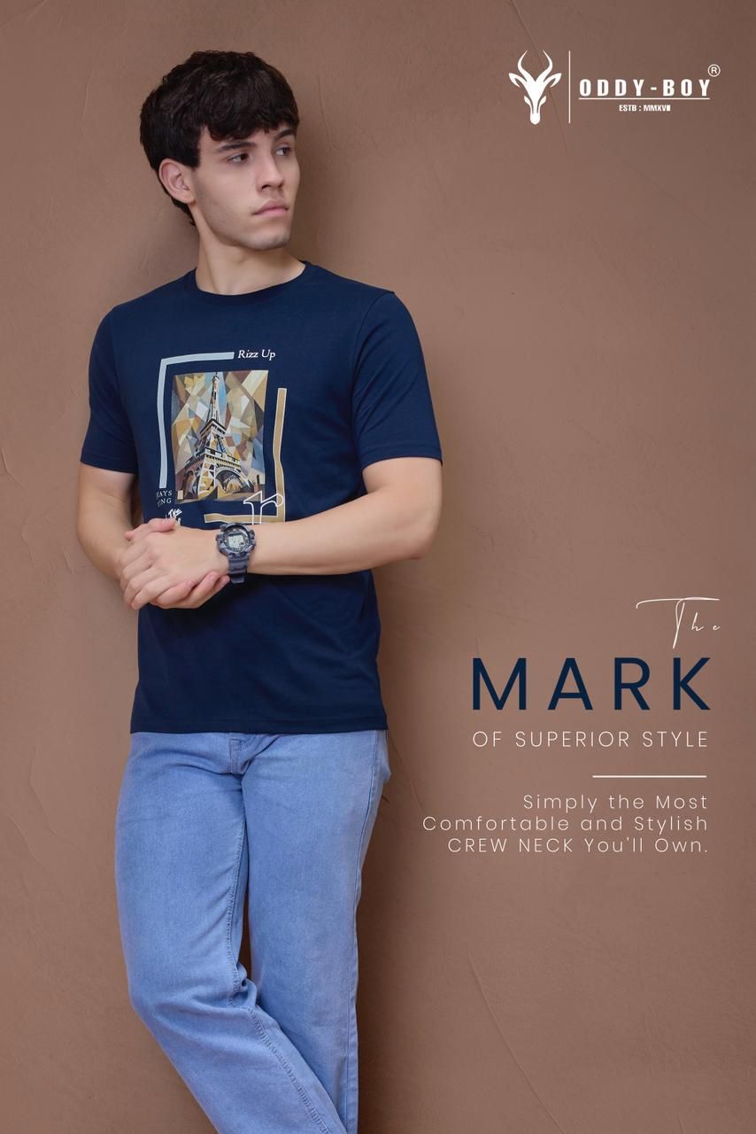 627 Cge-19-22 Oddy Boy Cotton Mens Tshirts Wholesaler