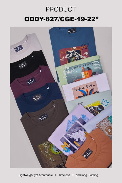 627 Cge-19-22 Oddy Boy Cotton Mens Tshirts Wholesaler