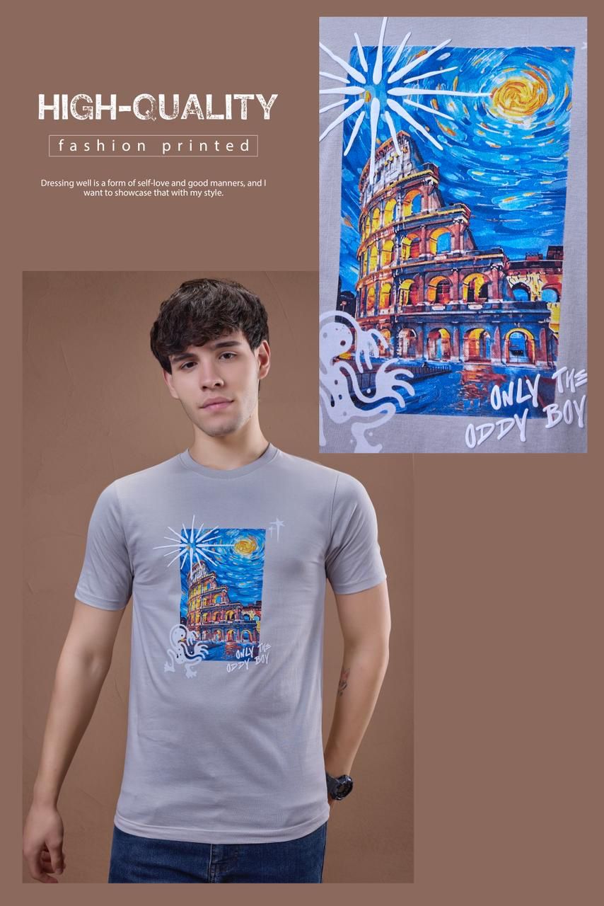 627 Cge-19-22 Oddy Boy Cotton Mens Tshirts Wholesaler