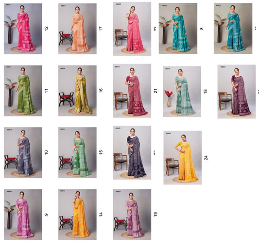 Mb005 To Mb024 Batik Mira Bela Batik Sarees Supplier India