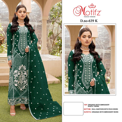 639 Klmn Motifz Organza Pakistani Salwar Suits Supplier Ahmedabad