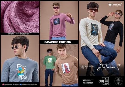 642 Ge-19-21 Oddy Boy Cotton Looper Mens Tshirts Wholesaler Gujarat