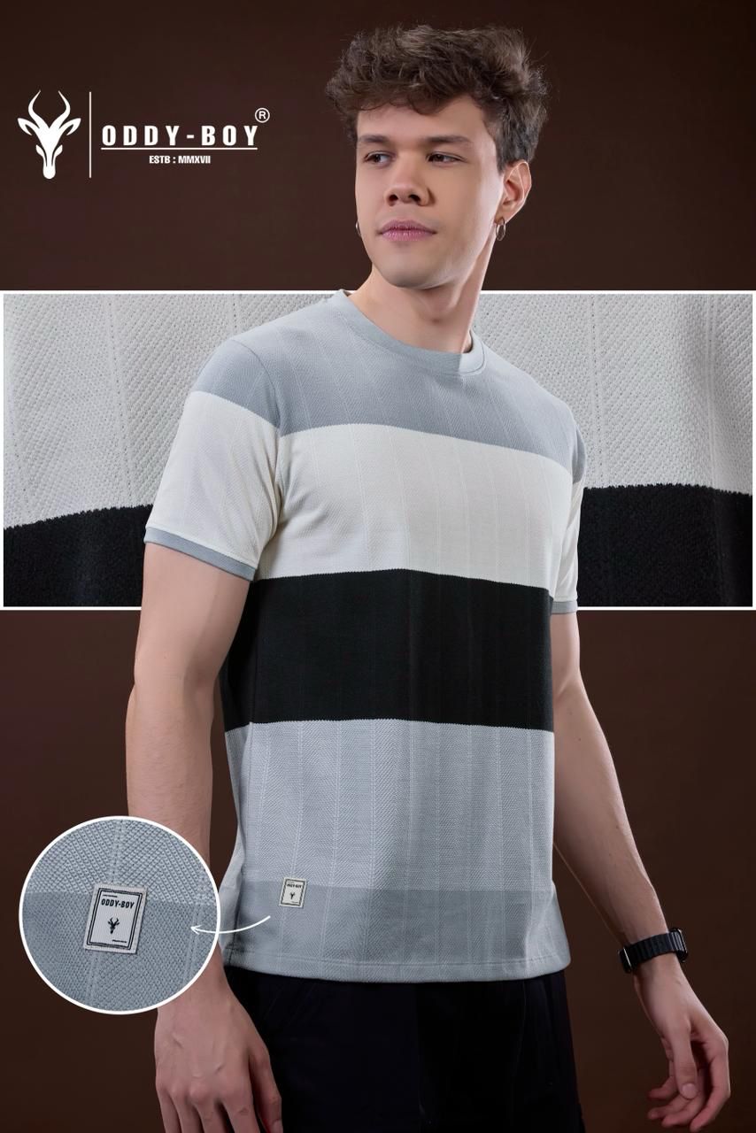 646 Se 19-22 Oddy Boy Auto Stripes Mens Tshirts Exporter Ahmedabad