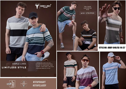 646 Se 19-22 Oddy Boy Auto Stripes Mens Tshirts Exporter Ahmedabad