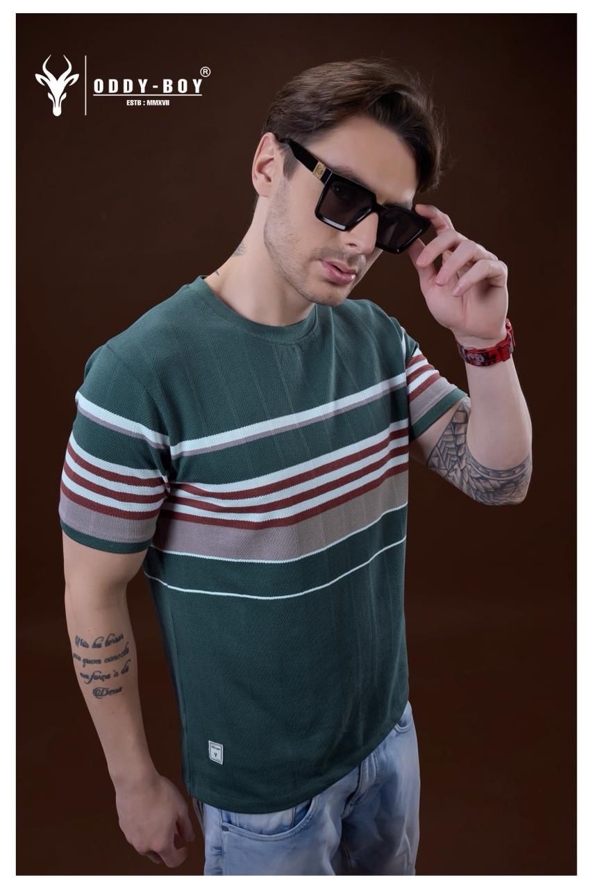 646 Se 19-22 Oddy Boy Auto Stripes Mens Tshirts Exporter Ahmedabad