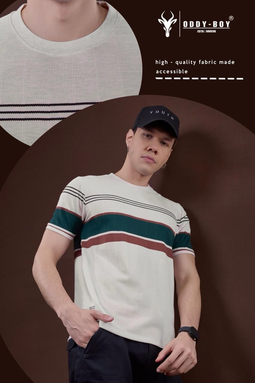 646 Se 19-22 Oddy Boy Auto Stripes Mens Tshirts Exporter Ahmedabad