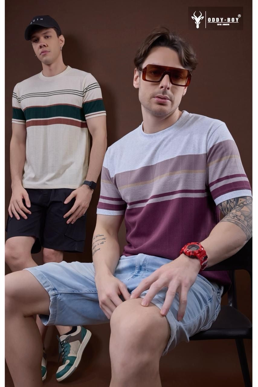 646 Se 19-22 Oddy Boy Auto Stripes Mens Tshirts Exporter Ahmedabad