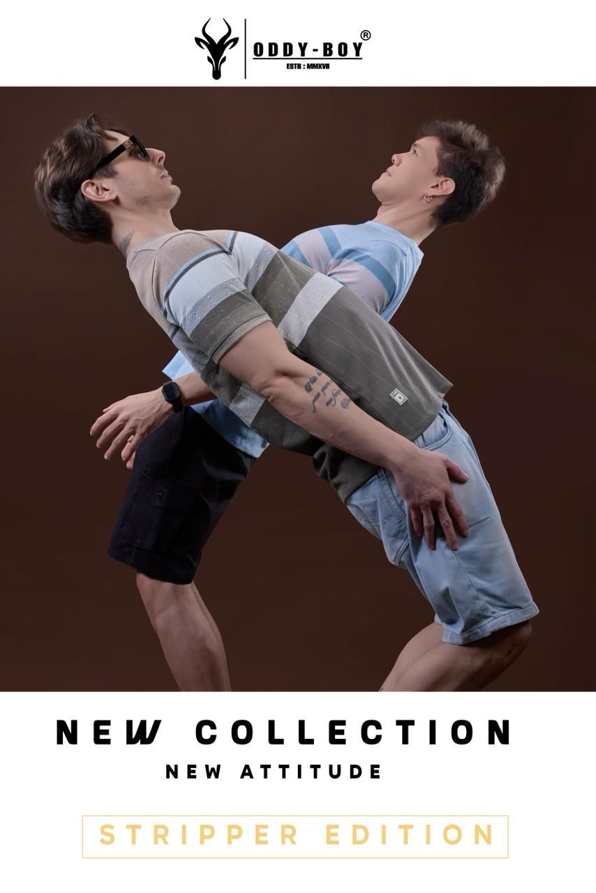 646 Se 19-22 Oddy Boy Auto Stripes Mens Tshirts Exporter Ahmedabad