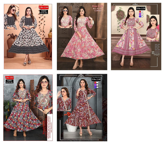 Rayon Foil Srh Anarkali Kurtis Exporter