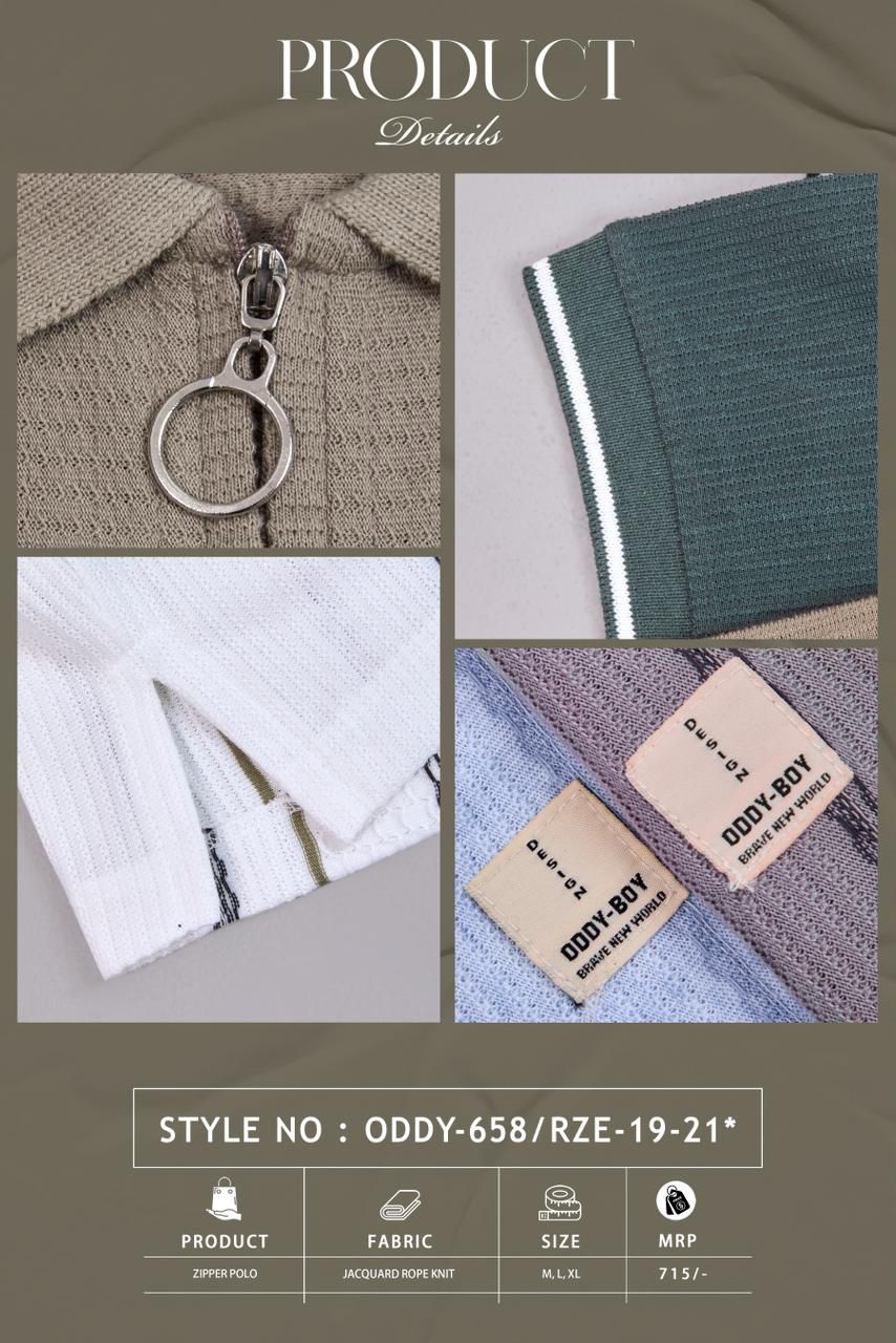 658 Rze-19-21 Oddy Boy Jacquard Mens Tshirts Supplier India