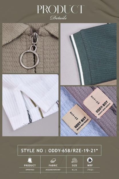 658 Rze-19-21 Oddy Boy Jacquard Mens Tshirts Supplier India