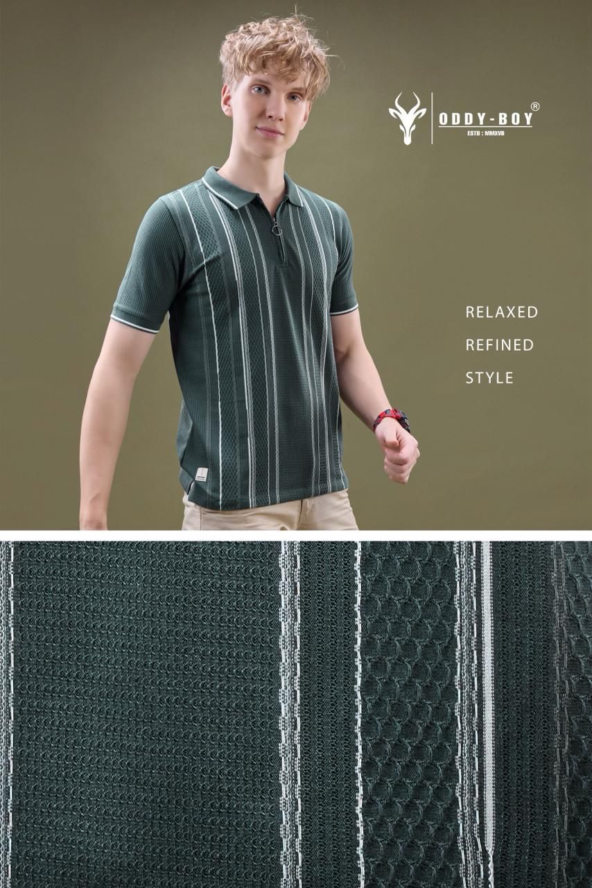 658 Rze-19-21 Oddy Boy Jacquard Mens Tshirts Supplier India